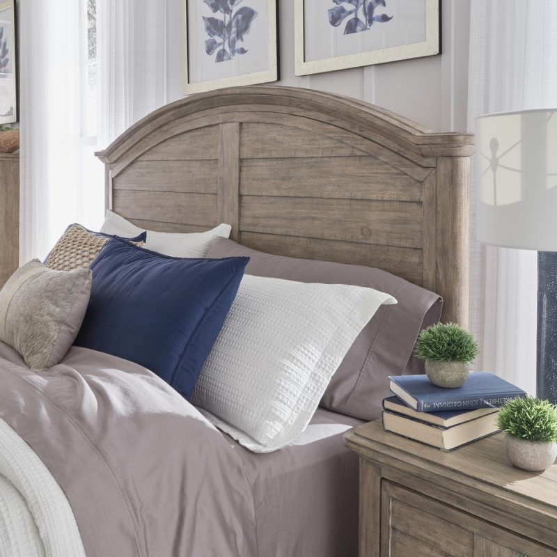 Meadowbrook 6/6 Arched Panel Headboard - Whitewash