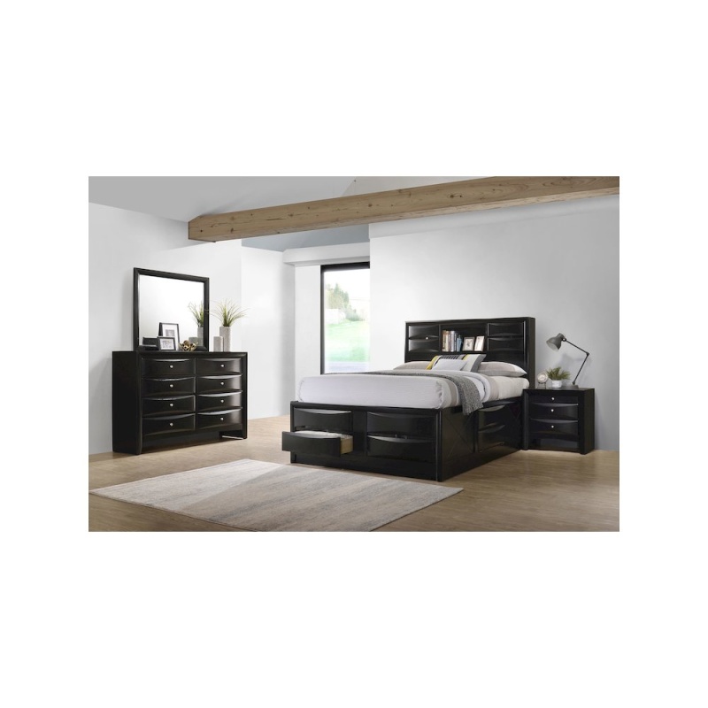 Briana 4-Piece Eastern King Bedroom Set Black