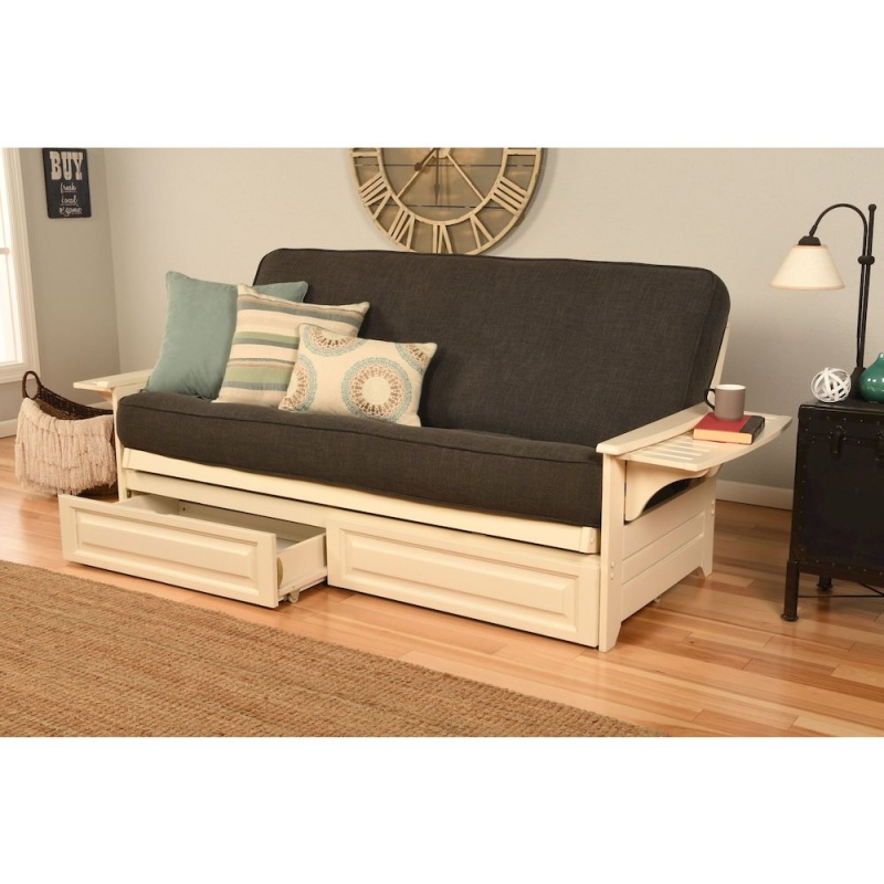 Kodiak Phoenix Frame with Linen Charcoal Mattress and Storage Drawers