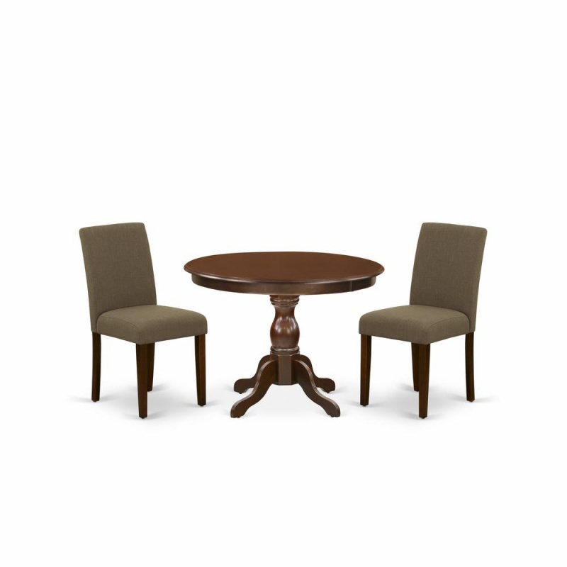 East West Furniture 3 Piece Dining Table Set