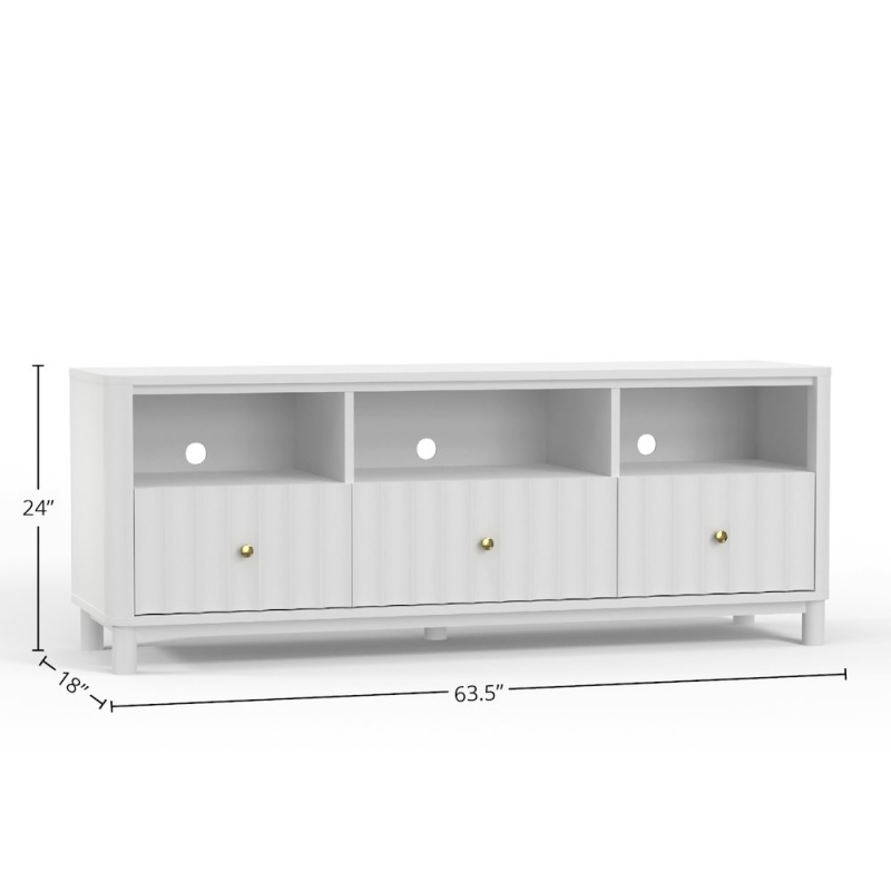 Stapleton TV Console, White