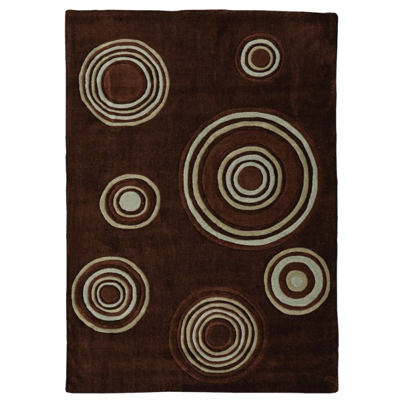 Trio Brinlee Chocolate & SpaBlue 5x7 Rug