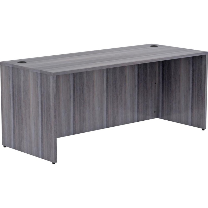 Lorell Weathered Charcoal Laminate Desking Desk Shell - 72" X 30" X 29.5" , 1" Top - Material: Polyvinyl Chloride (Pvc) Edge - Finish: Laminate Top, Weathered Charcoal Top