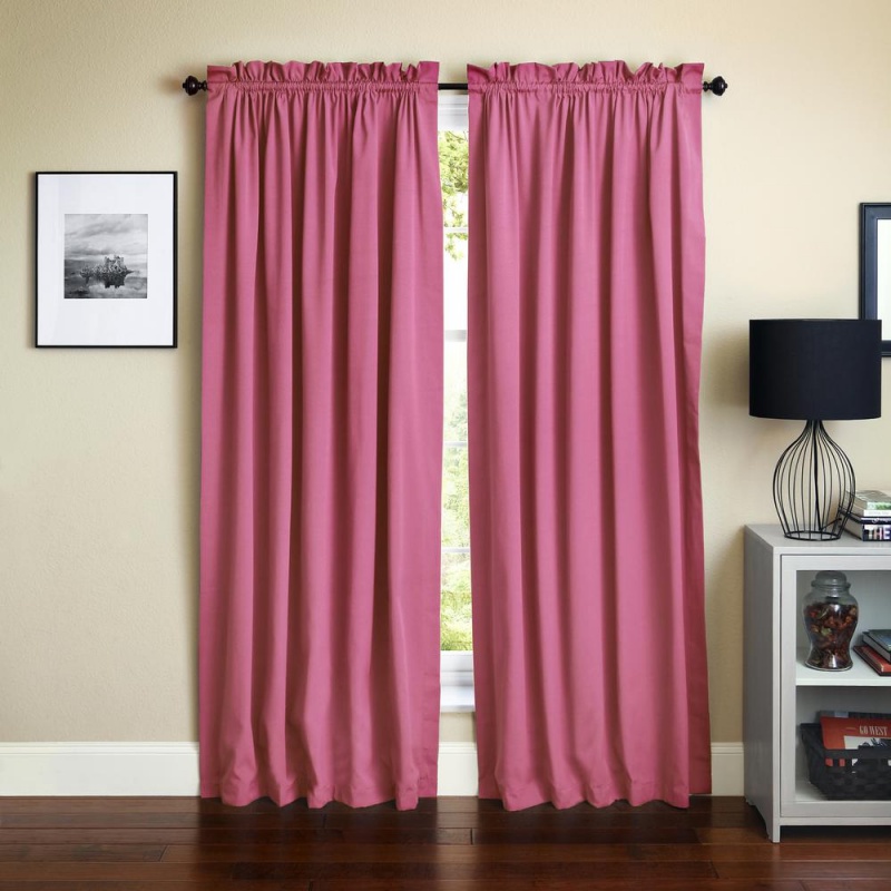 Blazing Needles 84-Inch by 52-Inch Twill Curtain Panels (Set of 2)