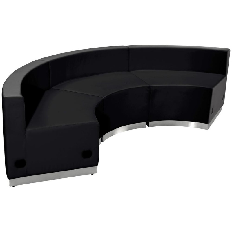 Alon Black Leathersoft Reception Configuration, 3 Pieces