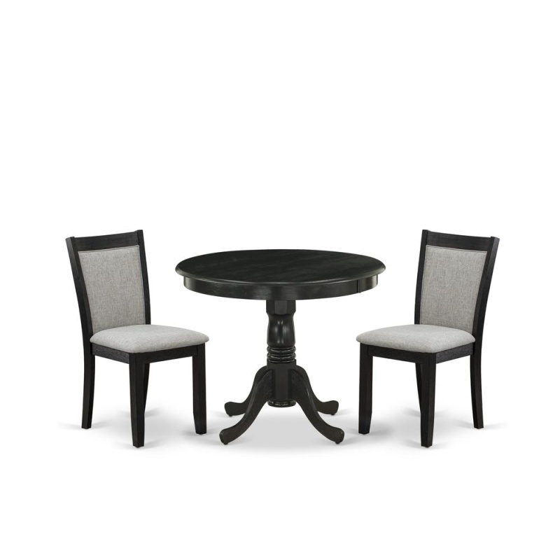 East West Furniture 3-Pc Dining Room Table Set