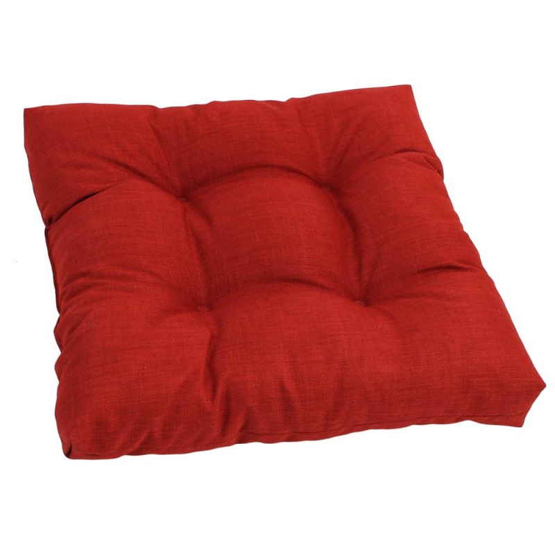 19-Inch Squared Spun Polyester Tufted Dining Chair Cushion