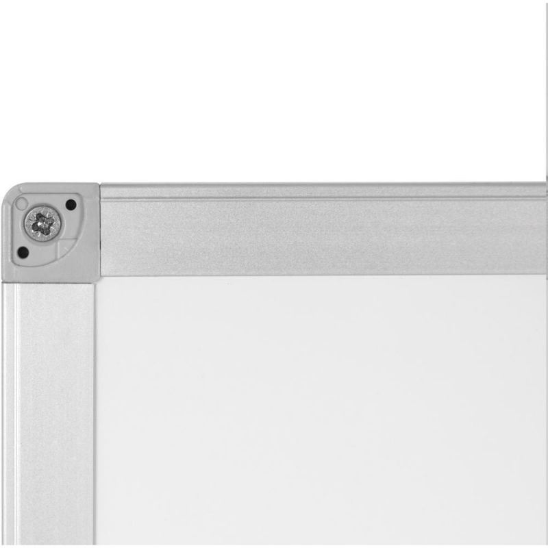 Bi-Silque Ayda Steel Dry Erase Board - 24" (2 Ft) Width X 36" (3 Ft) Height - White Steel Surface - Aluminum Frame - Rectangle - Horizontal/Vertical - 1 Each