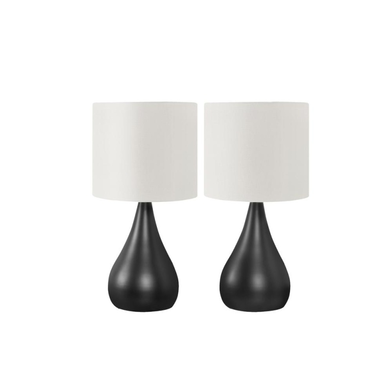 Set of 2 Black 18H Table Lamps