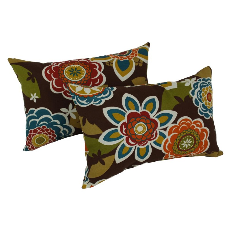 12 X 20-Inch Rectangular Spun Poly Throw Pillows (Set Of 2) 9911-S2-Reo-50