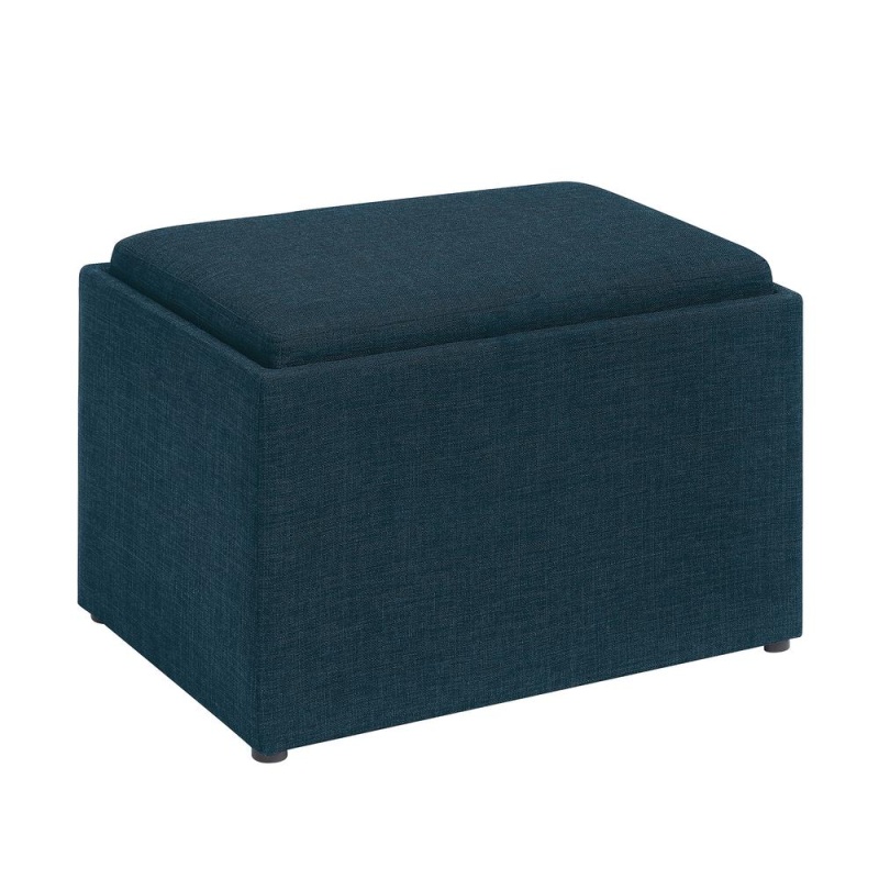 Designs4comfort Accent Storage Ottoman With Reversible Tray