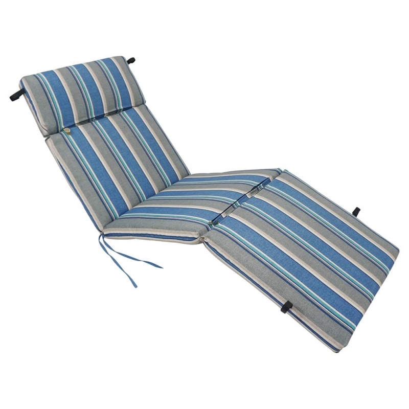 72-Inch By 24-Inch Patterned Polyester Outdoor Chaise Lounge Cushion