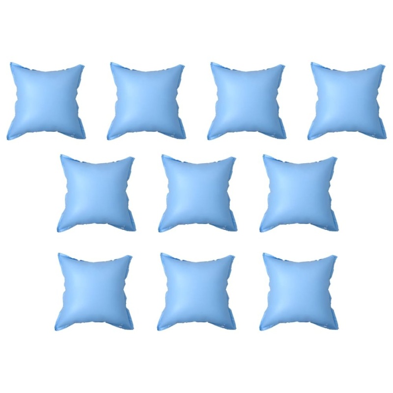 vidaXL Set of 10 Blue PVC Pool Pillows
