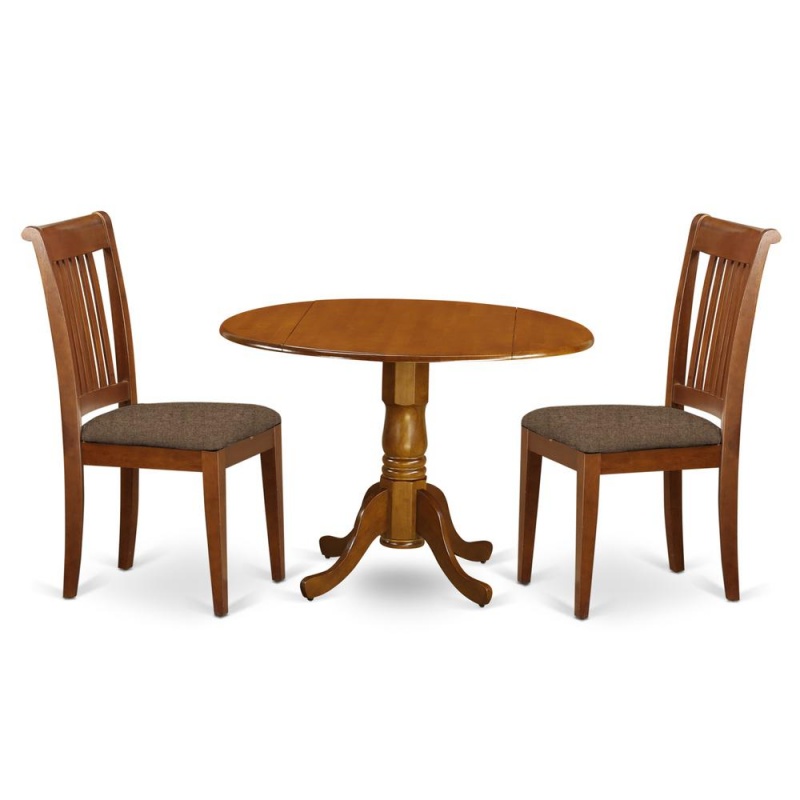 3 Pc Small Kitchen Table And Chairs Set-Breakfast Nook Plus 2 Dinette Chairs