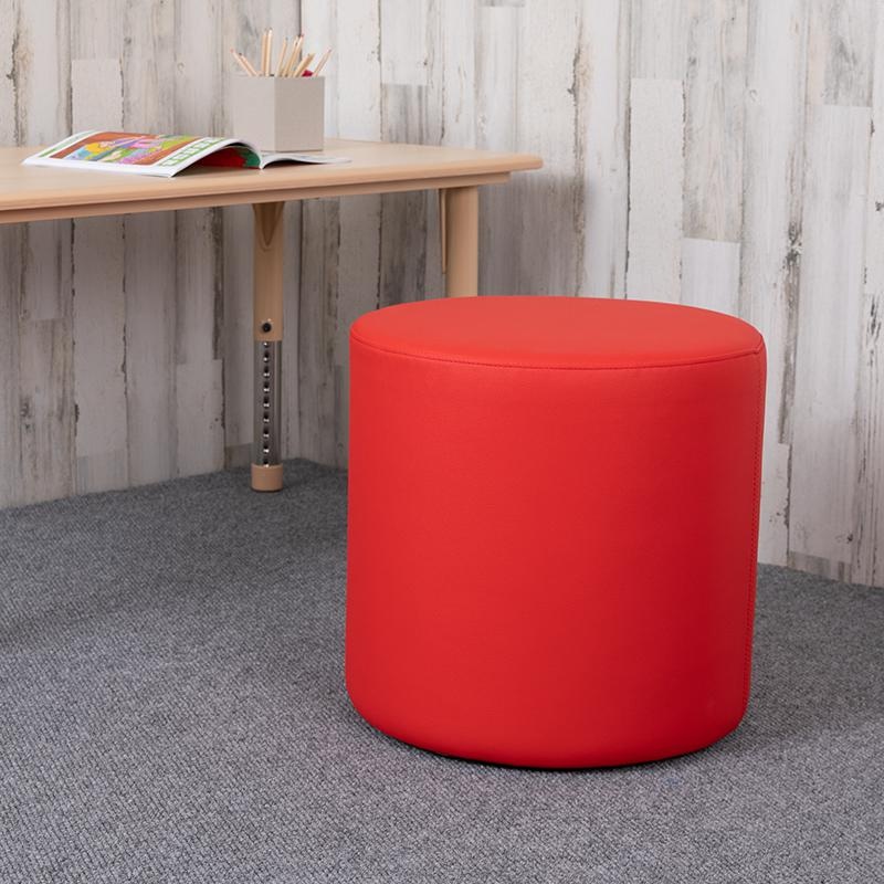 Soft Seating Collaborative Circle For Classrooms And Common Spaces - 18" Seat Height (Red)