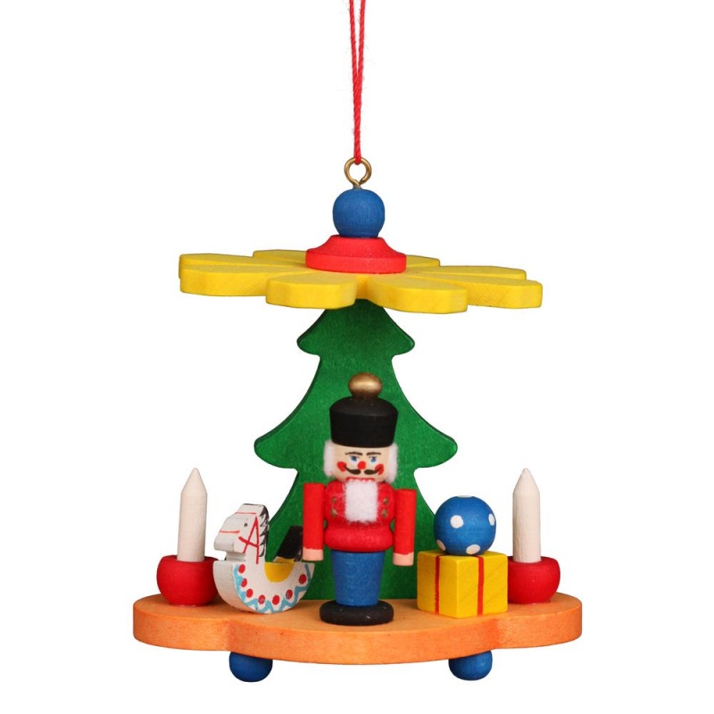 Christian Ulbricht Ornament - Colorful Pyramid With Nutcracker