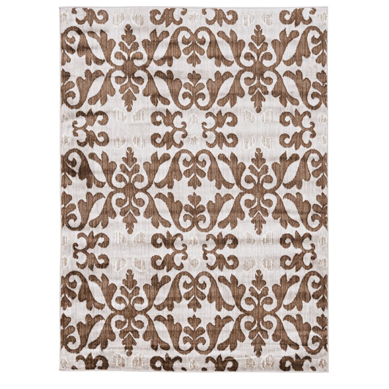 Elegance Florence Ivory & Brown 8X10 Rug