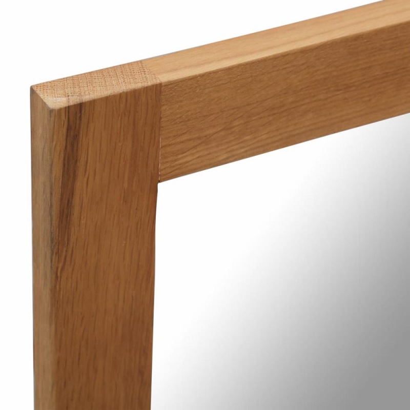 Vidaxl Mirror 15.7"X19.6" Solid Oak Wood