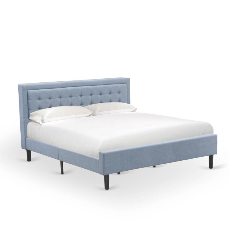 East West Furniture King Platform Bed Frame