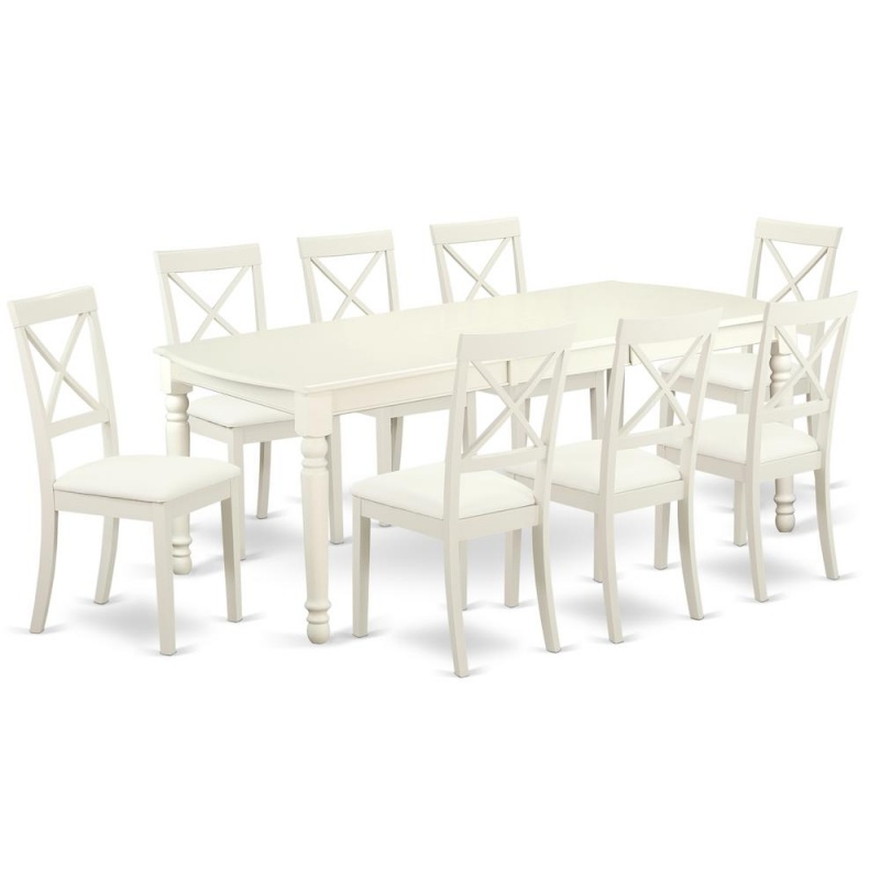 Dining Room Set Linen White, Dobo9-Lwh-Lc