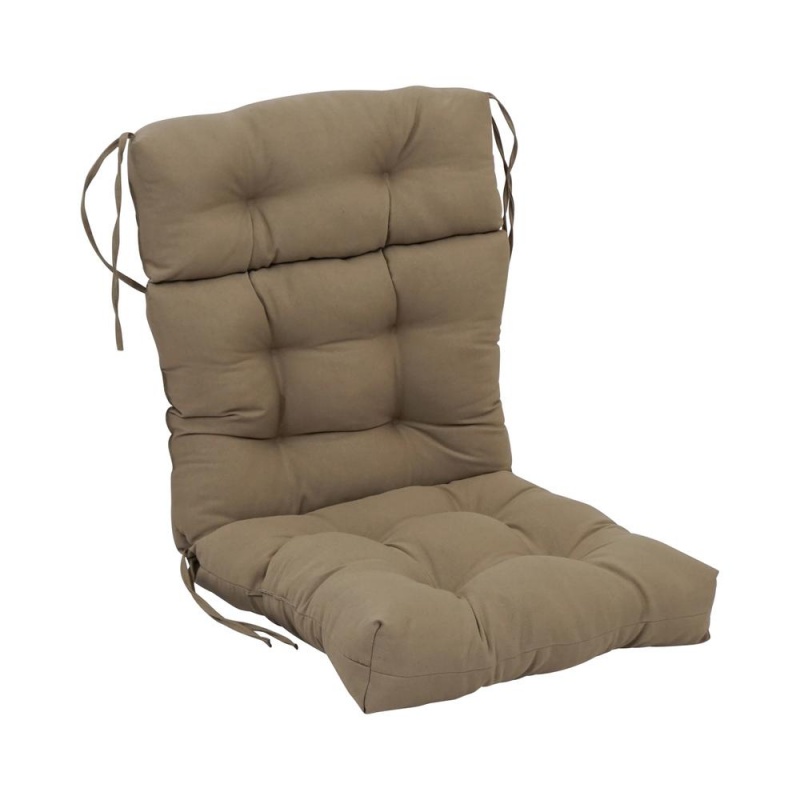 22-Inch By 45-Inch Solid Twill Tufted Chair Cushion
