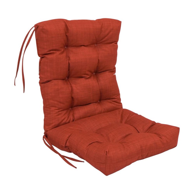 18-Inch By 38-Inch Spun Polyester Solid Outdoor Tufted Chair Cushion