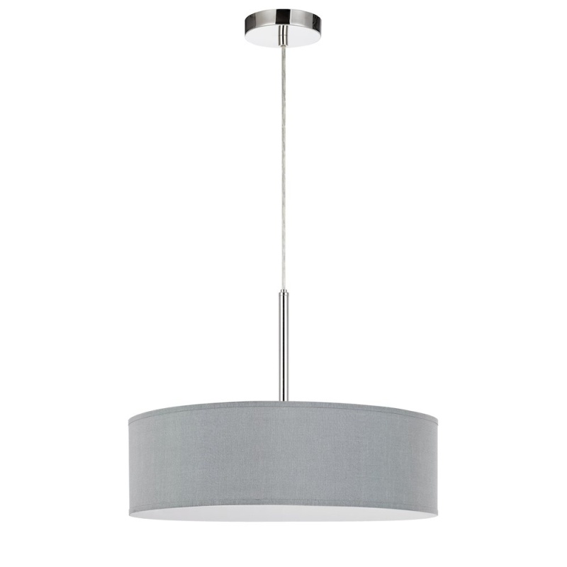 LED 18W Dimmable Pendant With Diffuser And Hardback Fabric Shade