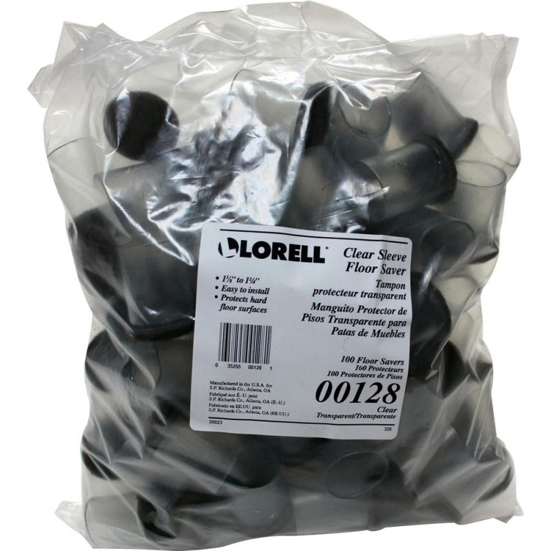 Lorell Clear Sleeve Floor Protectors - Clear, Transparent - 100/Bag