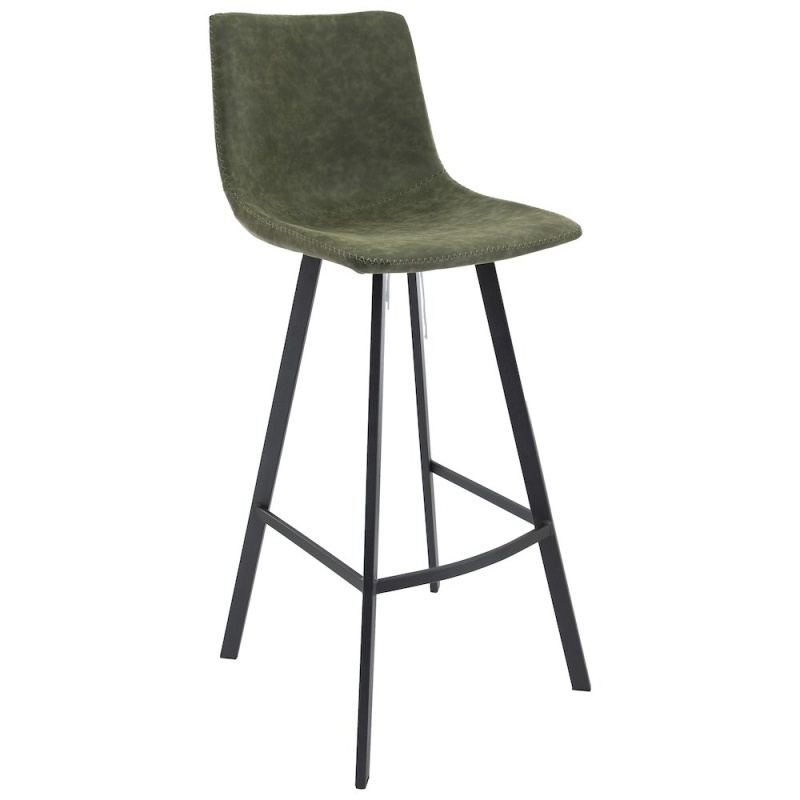 Elland Modern Upholstered Leather Bar Stool