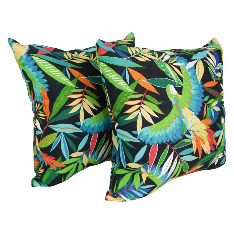 Blazing Needles Outdoor Patterned Spun Polyester 25-Inch Jumbo Throw Pillows (Set of 2)