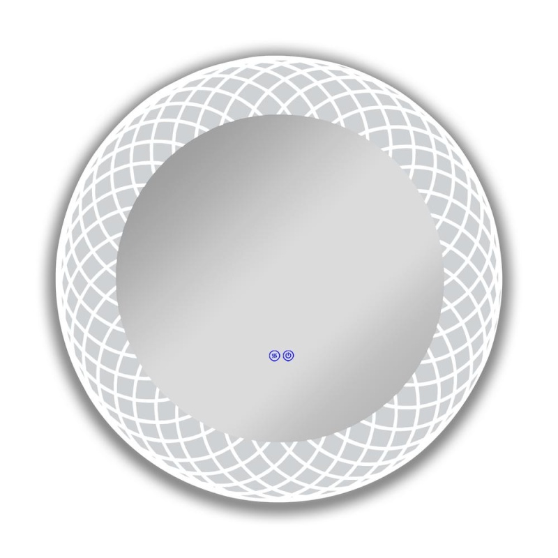 Back Lit Round Touchscreen LED Mirror 30" Wide