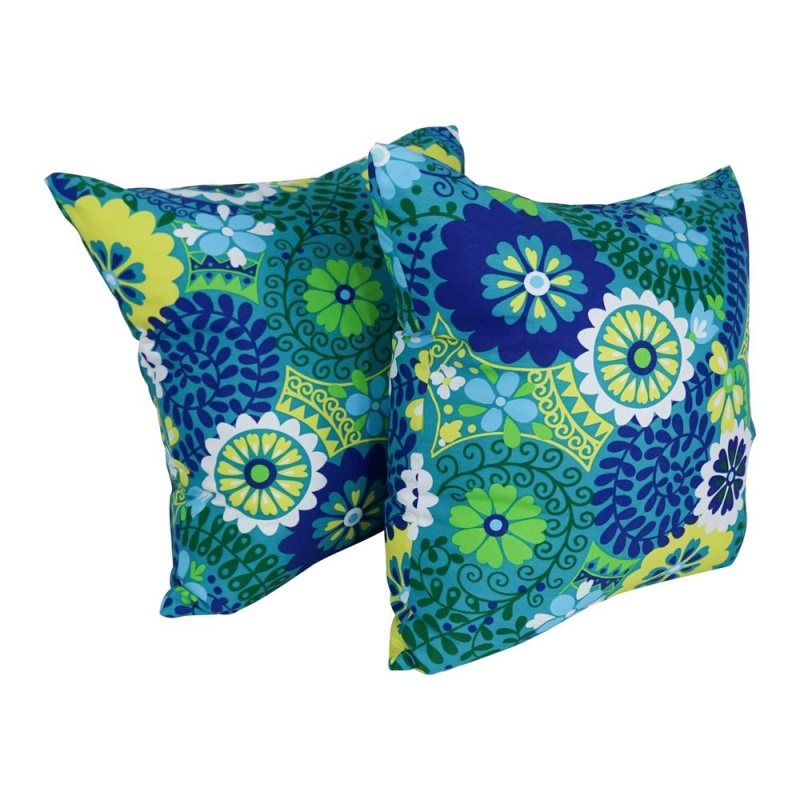 Outdoor Patterned Spun Polyester 25-Inch Jumbo Throw Pillows (Set of 2)