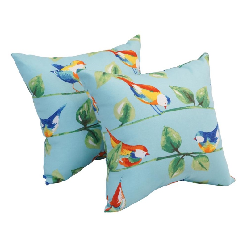 17-Inch Square Polyester Outdoor Throw Pillows (Set Of 2) 9910-S2-Co-Od-008