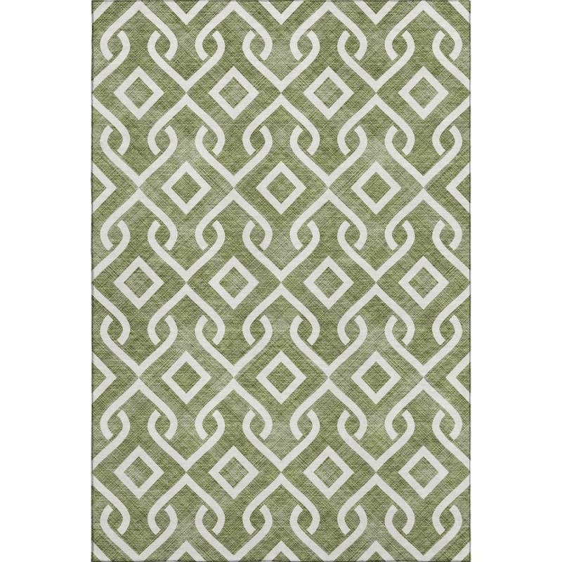Premium Machine Washable Mayfield Olive 5' X 7'6" Rug