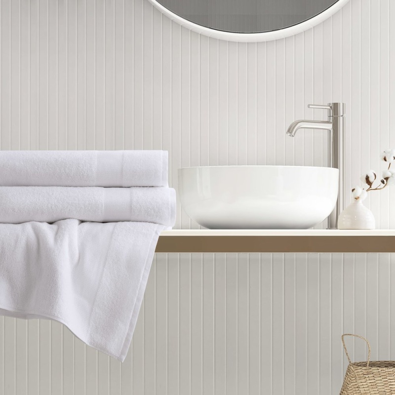 500Gsm Plush 2Pc XL Towel Set, White Color