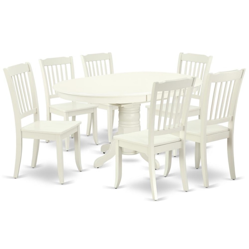 Dining Room Set Linen White, Avda7-Lwh-w