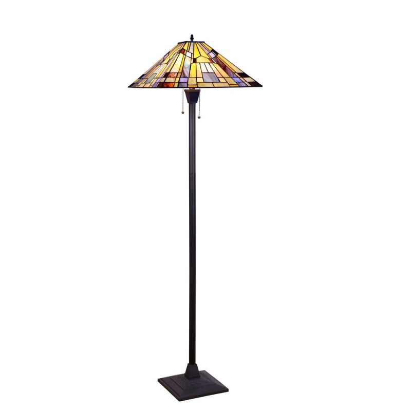 Chloe Lighting Kinsey Tiffany-Style Mission Floor Lamp