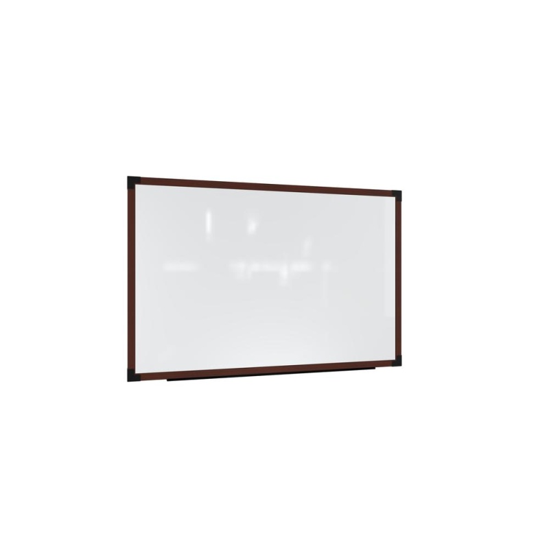 Ghent Prest Wall Whiteboard, Magnetic, Carmel Oak Frame, 4'H X 8'w