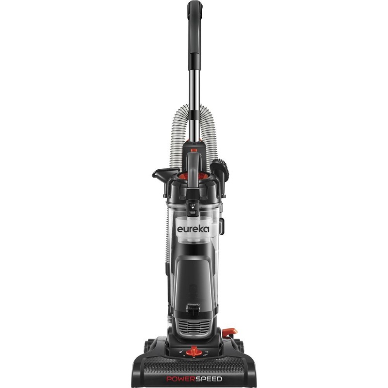 Eureka Powerspeed Upright Vacuum Cleaner - Bagless - Crevice Tool, Brush Tool, Upholstery Tool, Extension Hose - 12.60" Cleaning Width - Carpet, Hardwood - 25 Ft Cable Length - 84" Hose Length - Foam