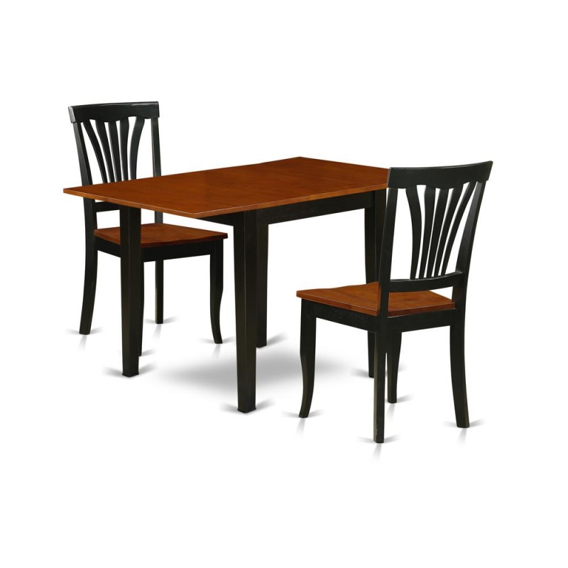 Dining Room Set Black & Cherry, Ndav3-Bch-w