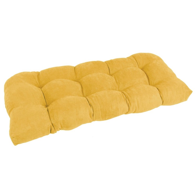 42-Inch by 19-Inch U-Shaped Microsuede Tufted Settee/Bench Cushion