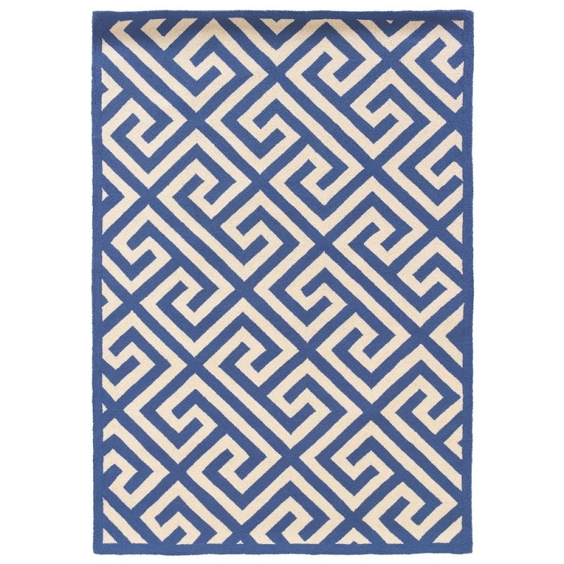 Silhouette Greekkey Navy & Ivory 8X10 Rug
