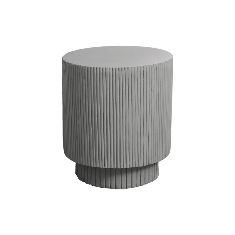 Grey Round Accent Table, 25H