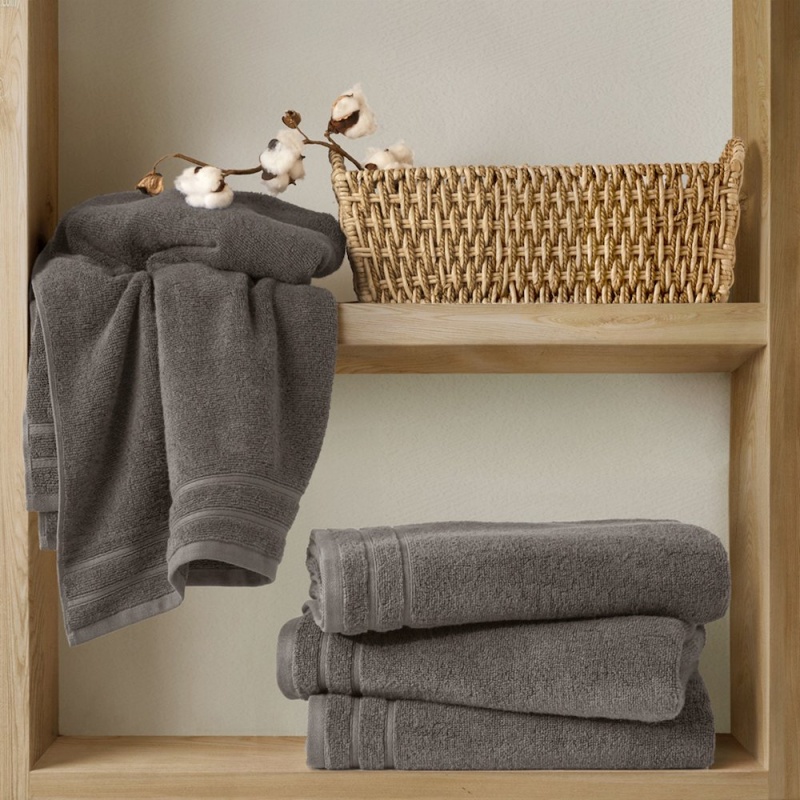 Quick Dry 100% Cotton Towel Set, Grey Color