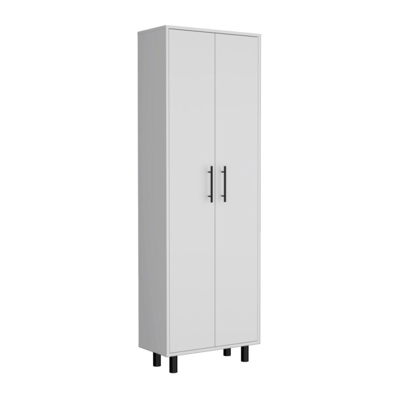 Depot E-Shop Kenner Multipurpose Storage Cabinet, 5-Tier Shelf, White