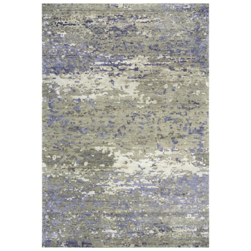 Hand Knotted Cut Pile Wool/ Viscose Rug, 10' X 14'