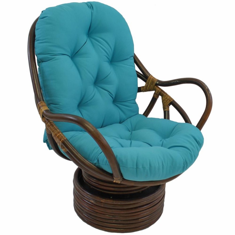 48-Inch By 24-Inch Solid Twill Swivel Rocker Cushion