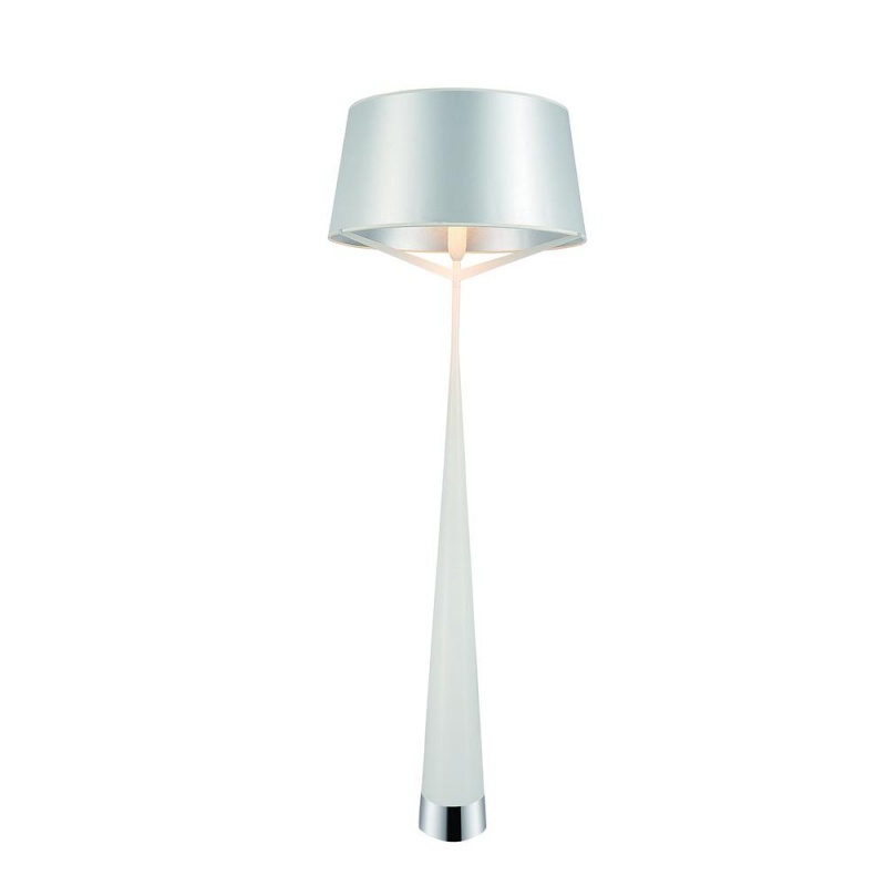 Paris Floor Lamp Carbon Steel And White Fabric Shade