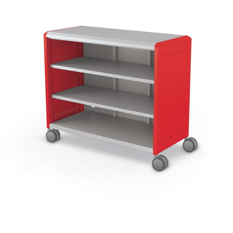 Compass Cabinet - Maxi H2 with Shelves and Casters - Red