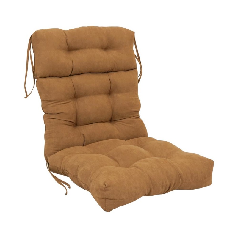 20-Inch By 42-Inch Solid Microsuede Tufted Chair Cushion